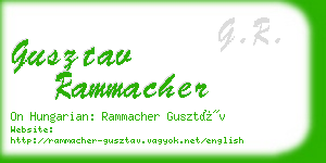 gusztav rammacher business card